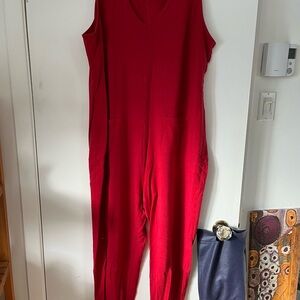 Smash + Tess Vivid Red Sleeveless Jumpsuit